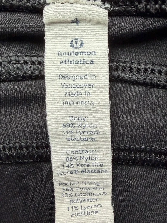 Lululemon Revitalize Crop 21 Black Mesh Leggings Size 4 - Picture 13 of 14